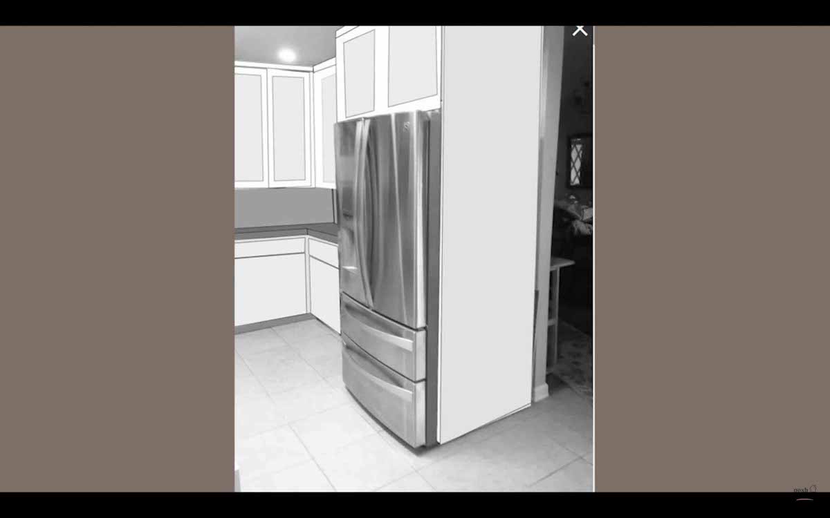 Image: Enclose the fridge into the cabinetry