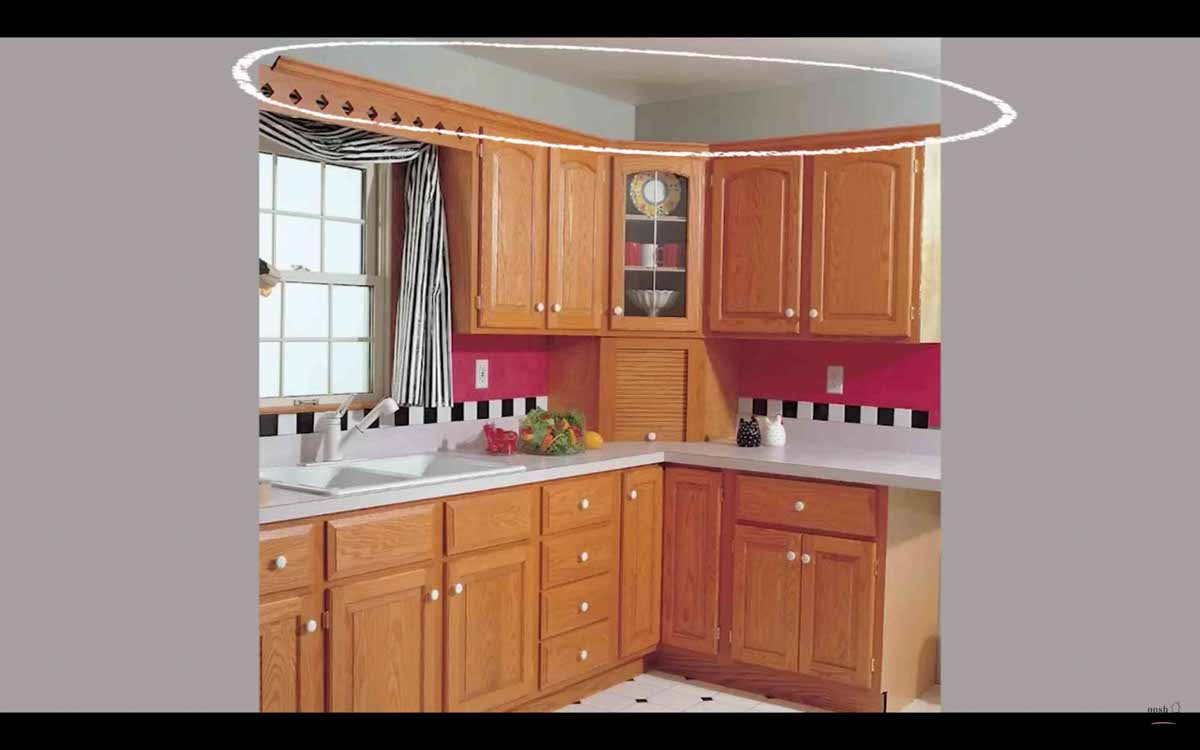 Image: Gap above cabinets