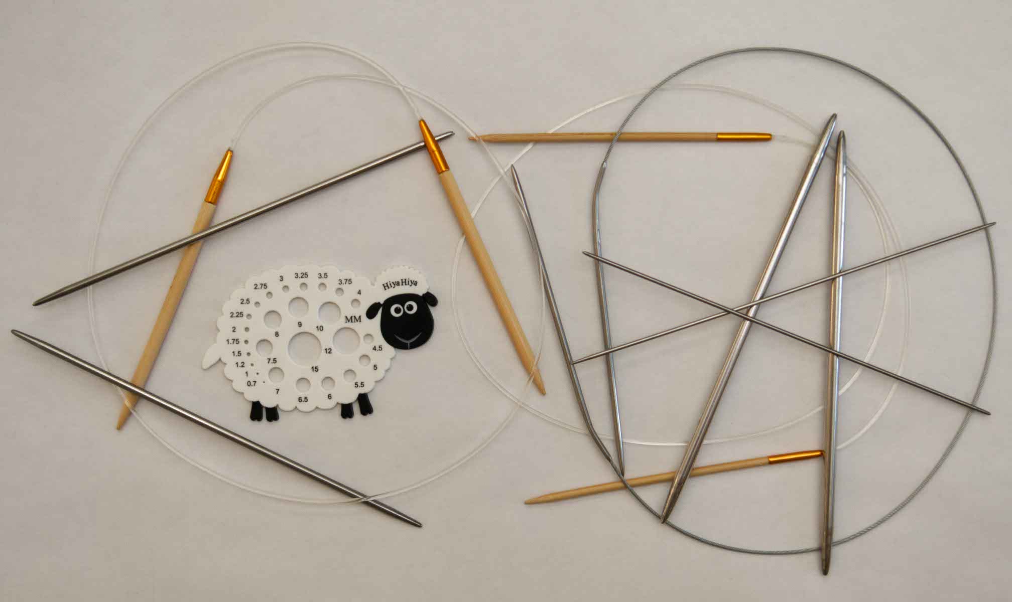 Image: Knitting needles and sizer
