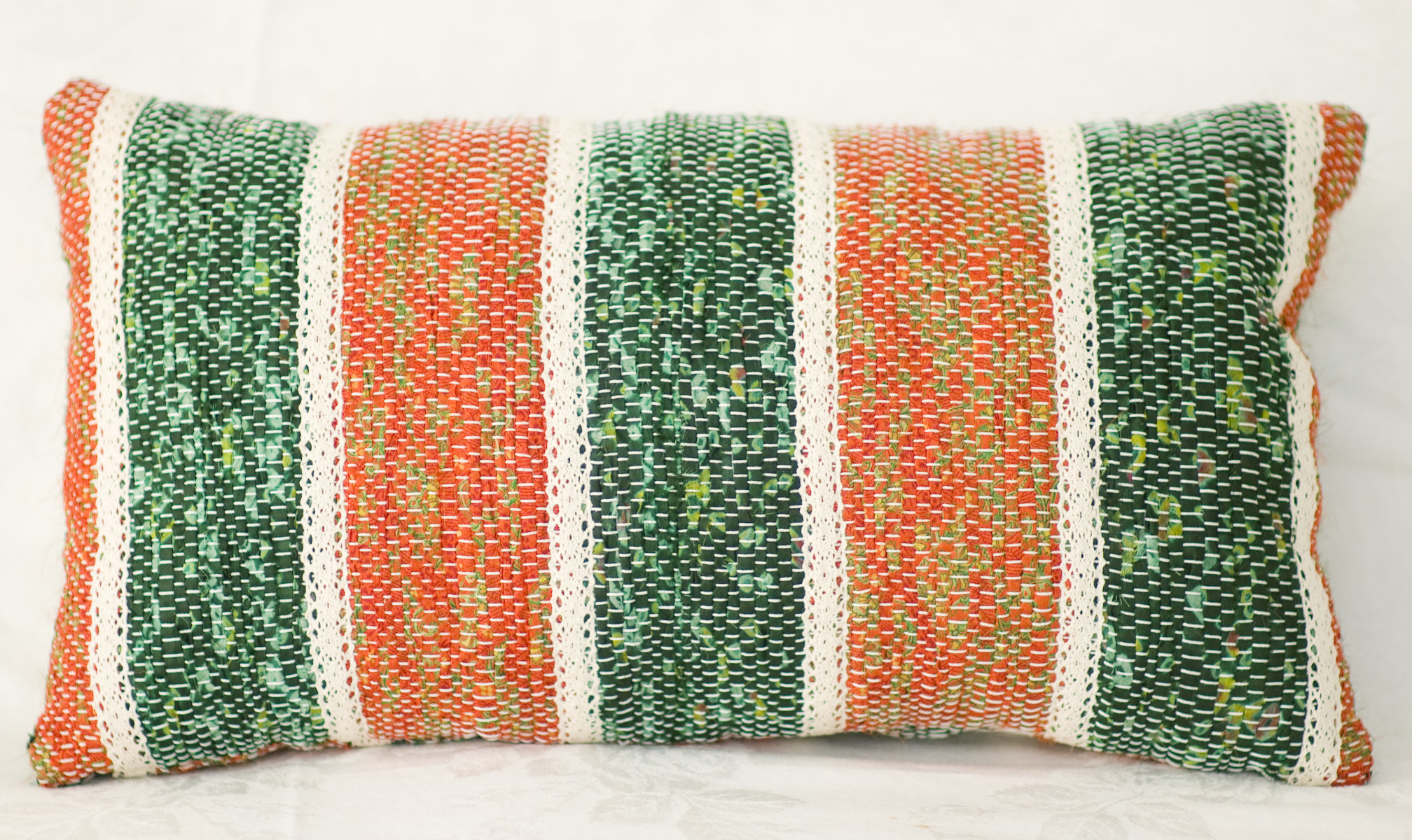 Sari Silk Pillow Fashioned on a Rigid Heddle Loom: Part II