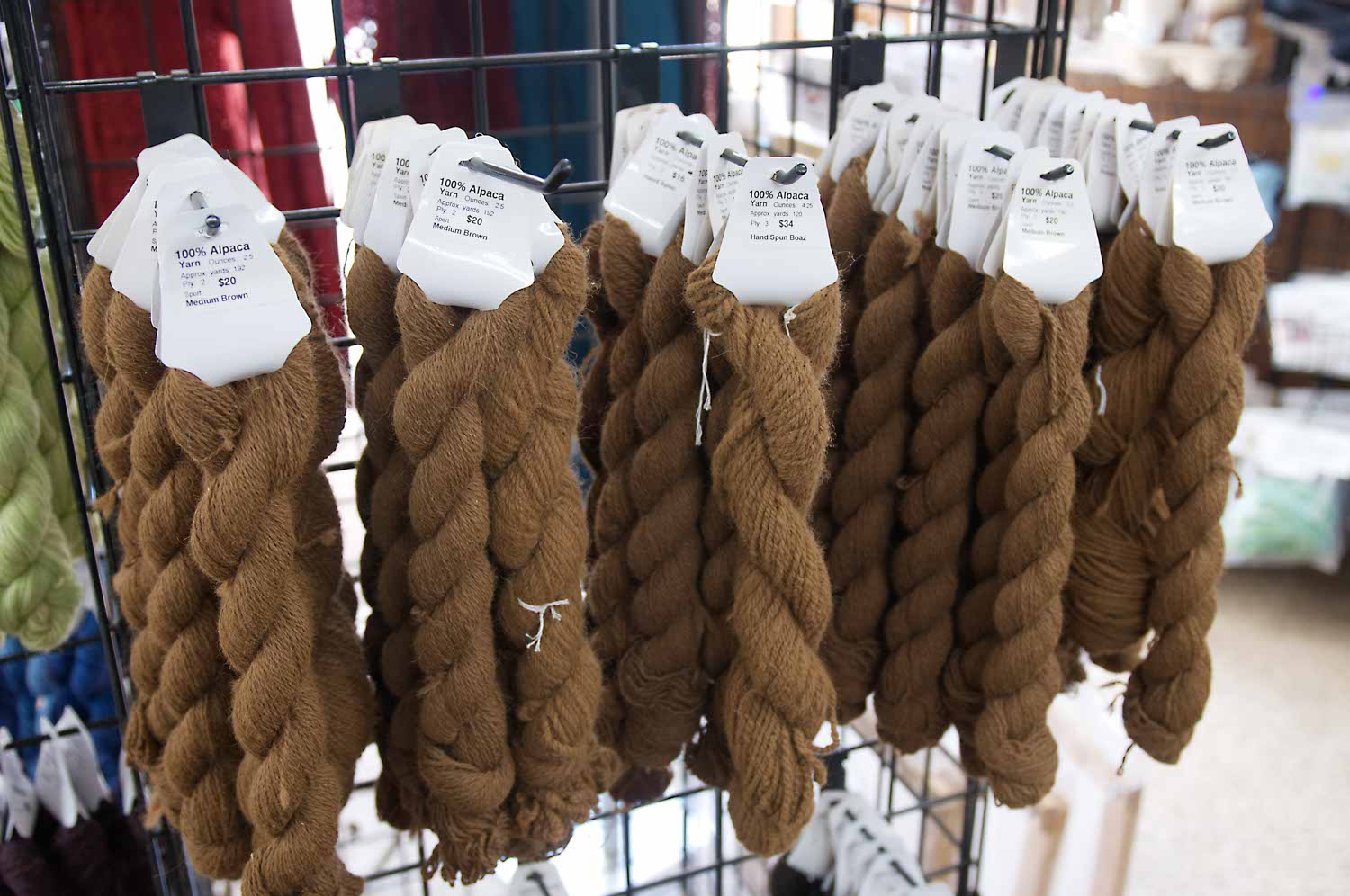 Image: Homespun natural alpaca yarns