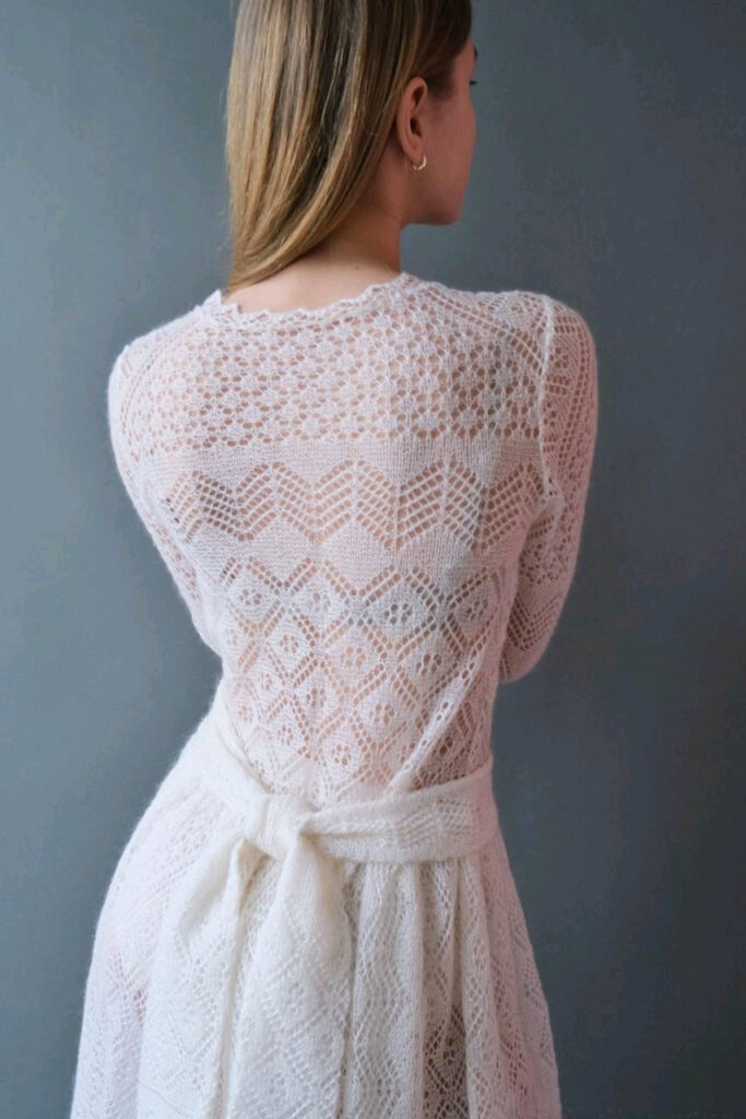 Image: Rambouillet wool and silk blend lace dress