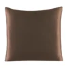 Image: Coffee brown silk Euro sham