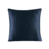 Image: Midnight blue color silk Euro sham