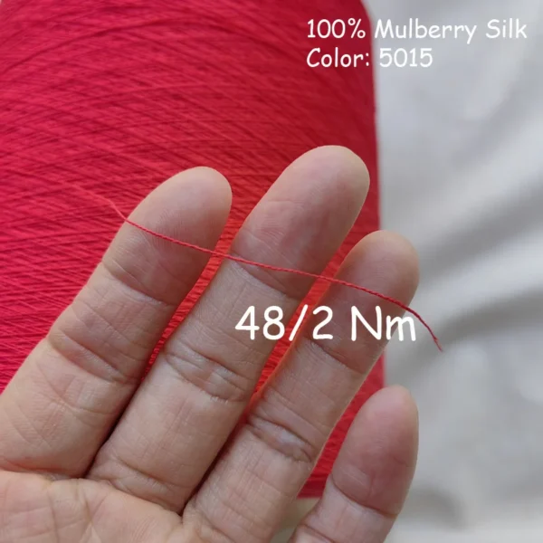 48/2 Nm mulberry silk yarn strand