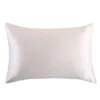 Mulberry silk pillowcase with zipper, white