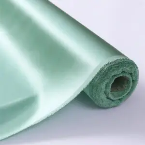 Silk charmeuse fabric, lichen green